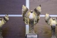 Statuetki dla laureatów plebiscytu Osobowość roku 2020.