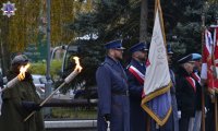 Poczet sztandarowy Szkoły Policji w Pile.