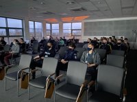 Uczestnicy szkolenia na auli akademika Szkoły Policji w Pile.