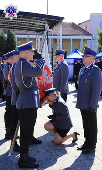 Pożegnanie dotychczasowego sztandaru Szkoły Policji w Pile.