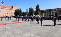Orkiestra Reprezentacyjna Polskiej Policji na Placu Staszica w Pile.
